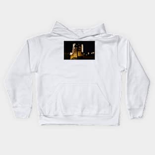 Corfe Castle at night Kids Hoodie